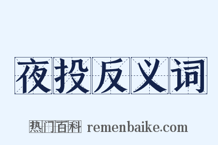 夜投反义词是什么意思的图片
